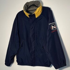 Vintage 90s Nautica Competition Reversible Sailing Windbreaker Jacket